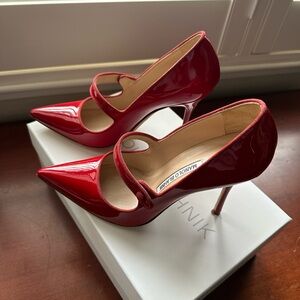 Manolo Blahnik Campari Mary Jane Heels 6